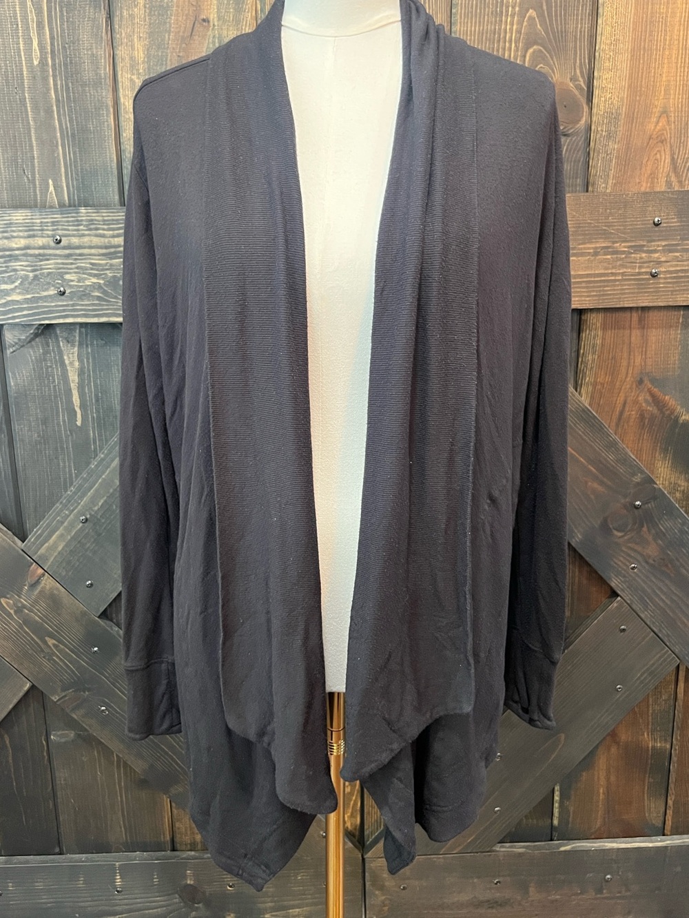 Athleta Black Pranayama Restore Wrap Cardigan Sweater XS Pockets Activewear